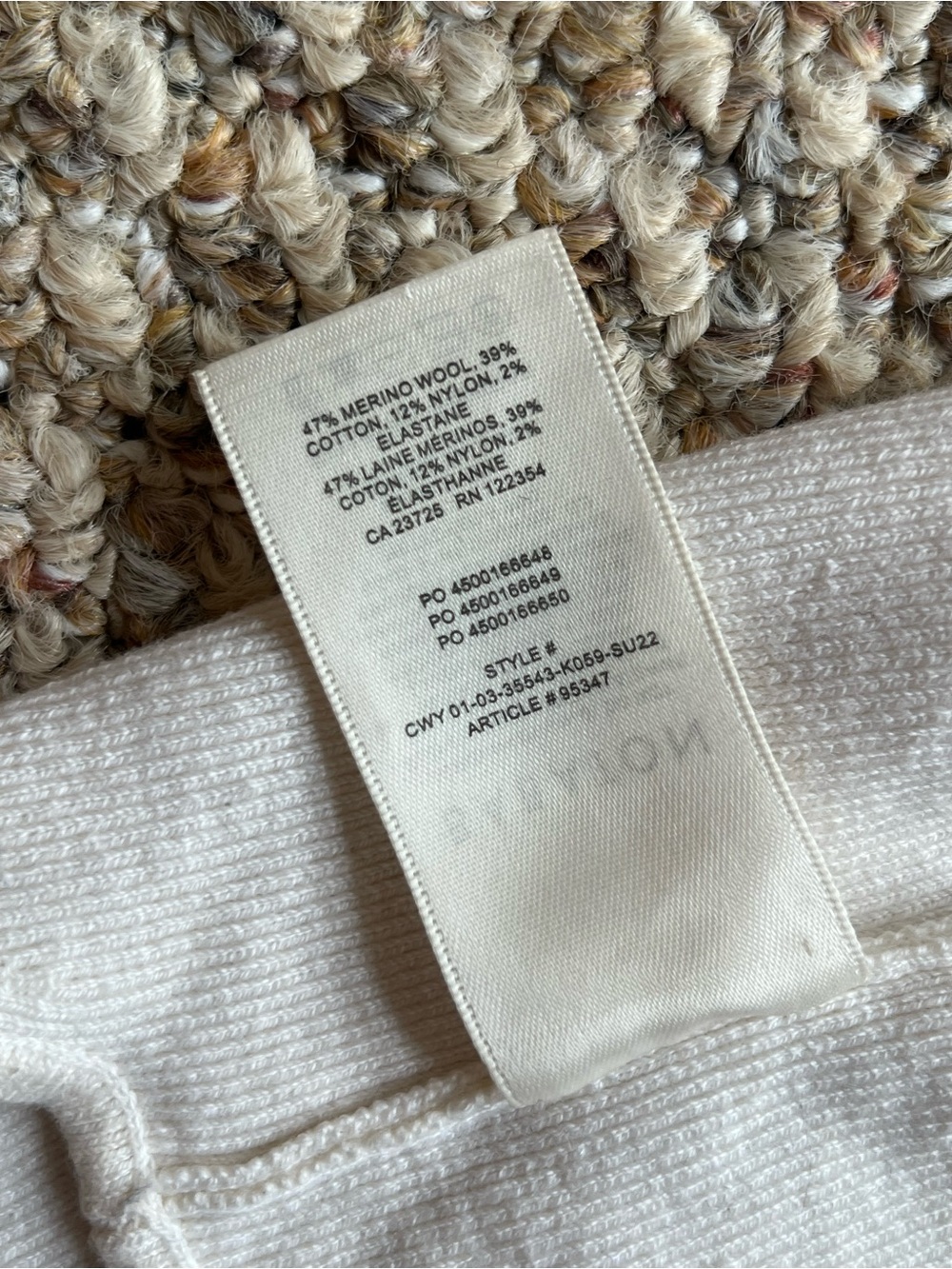 Babaton Aritzia Cream Cami Cropped Tank Top in Merino - Picture 7 of 8